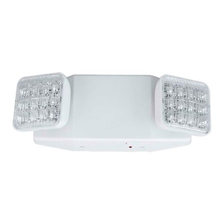 Hubbell Lighting Compass Lighting LED Emergency Light w/Remote Cap, Square Heads, White, Damp location CU2RCSQ